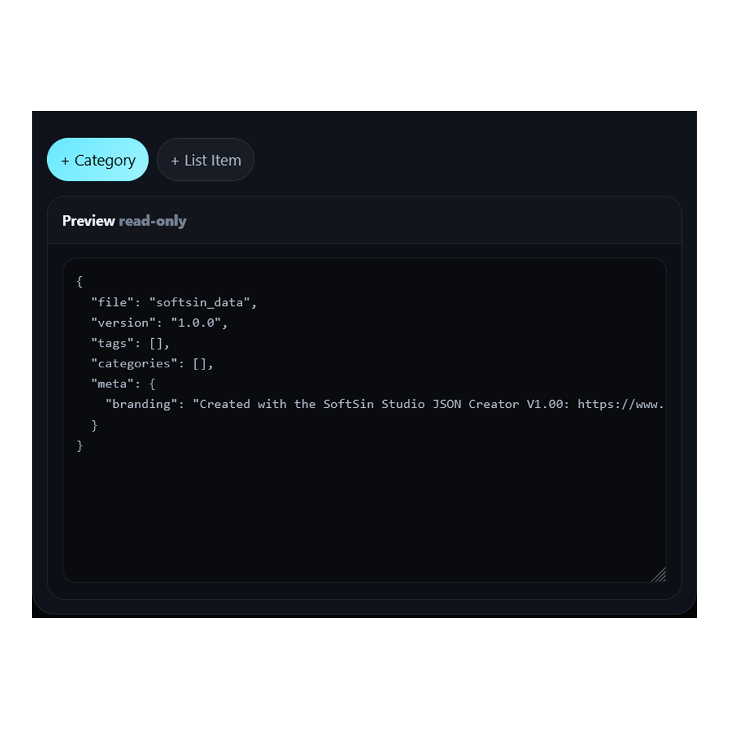 JSON Maker preview