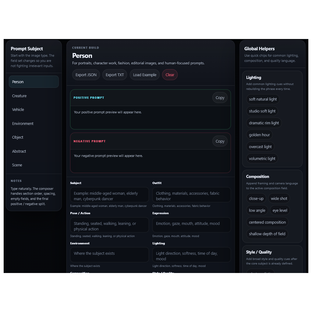 SD Prompt Composer preview