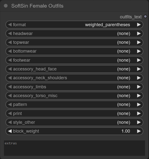 SoftSin Clothing Outfits node