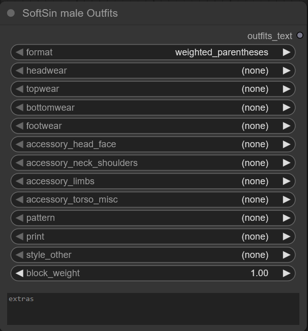 SoftSin Clothing Outfits node