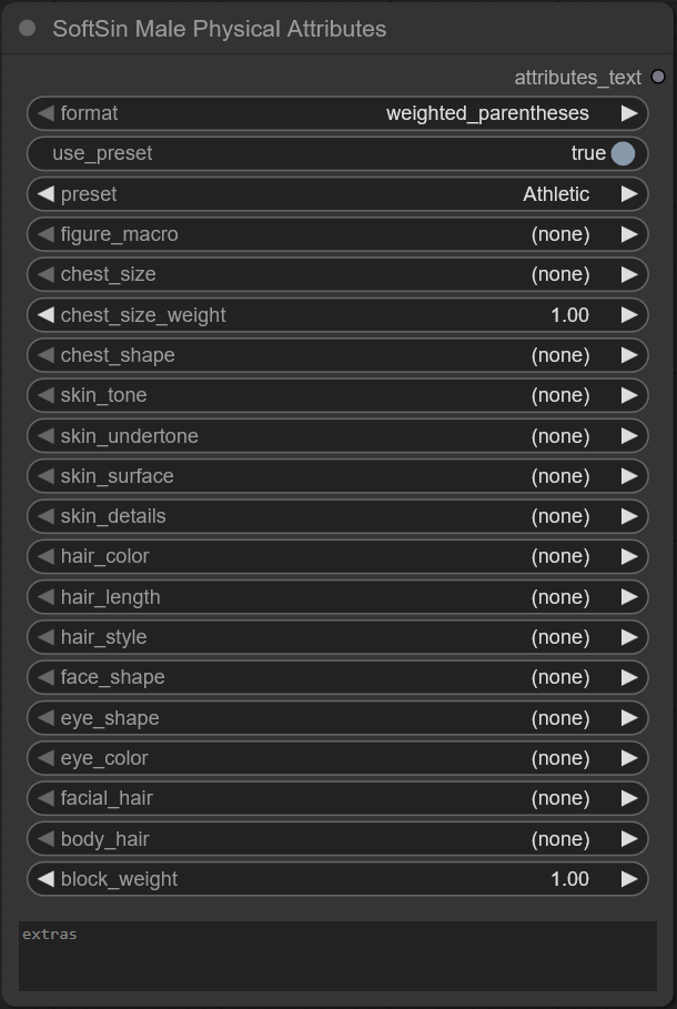 SoftSin Physical Attributes node