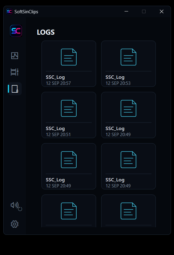 SoftSinClips diagnostic log browser