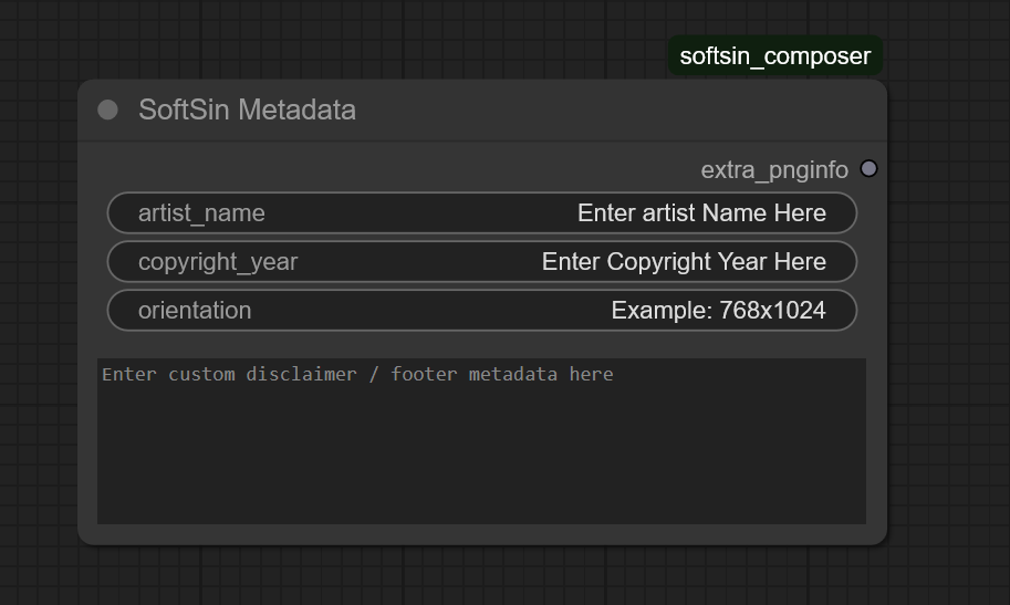 SoftSin Metadata ComfyUI node